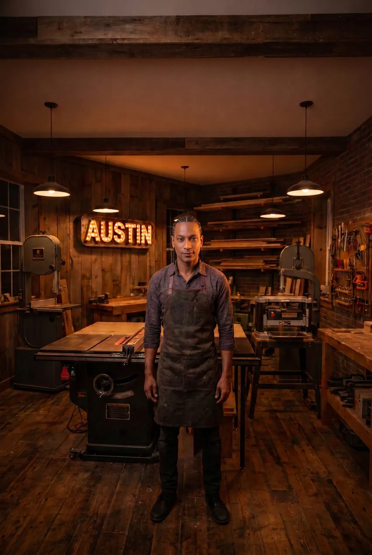 David, founder of SoulCraft Studio, in the Austin workshop