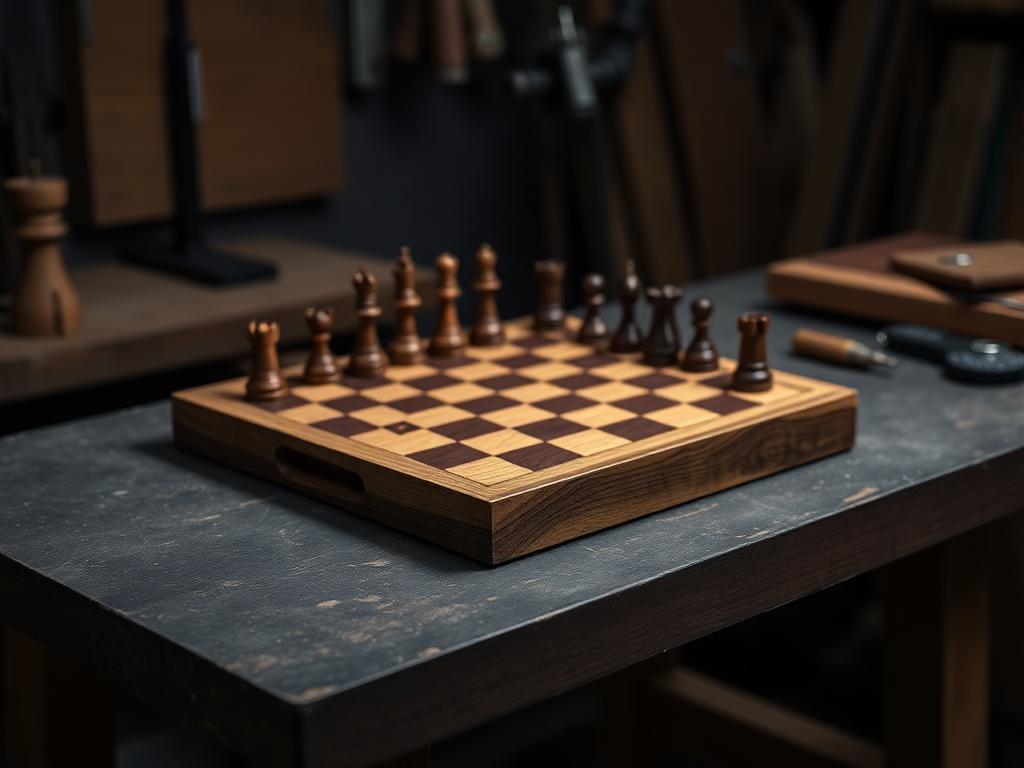 Oak Chess Board