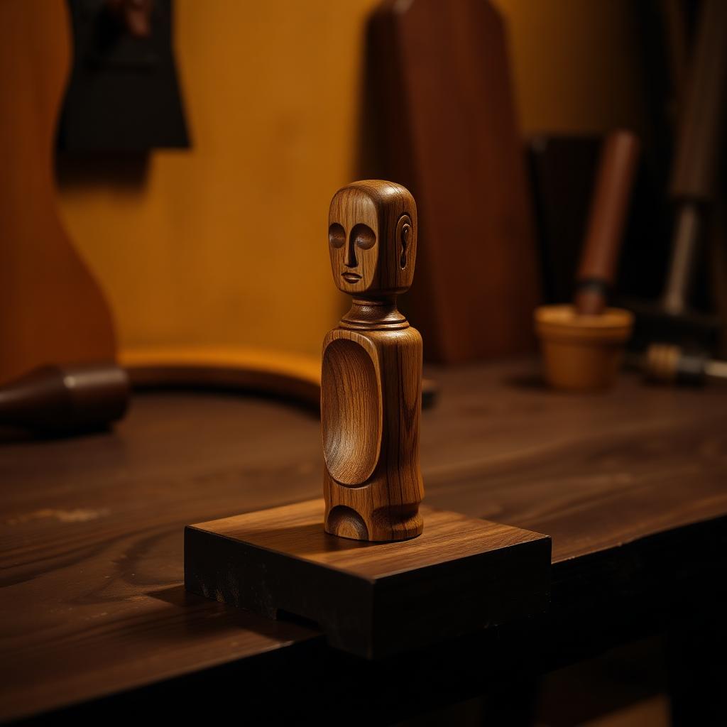 Hand-Turned Cedar Desk Totem