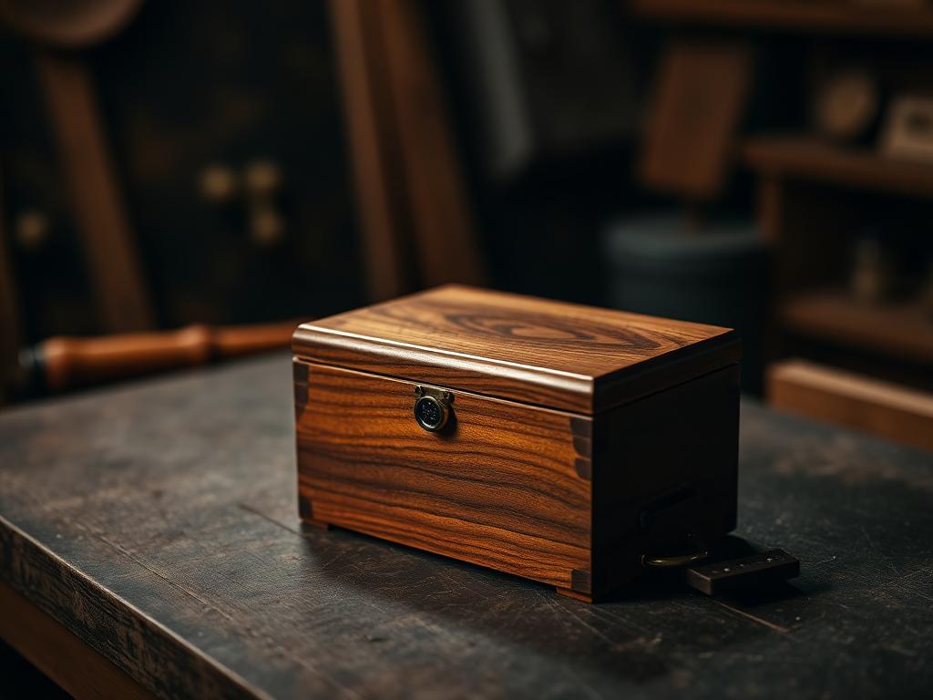 Walnut Carved Box